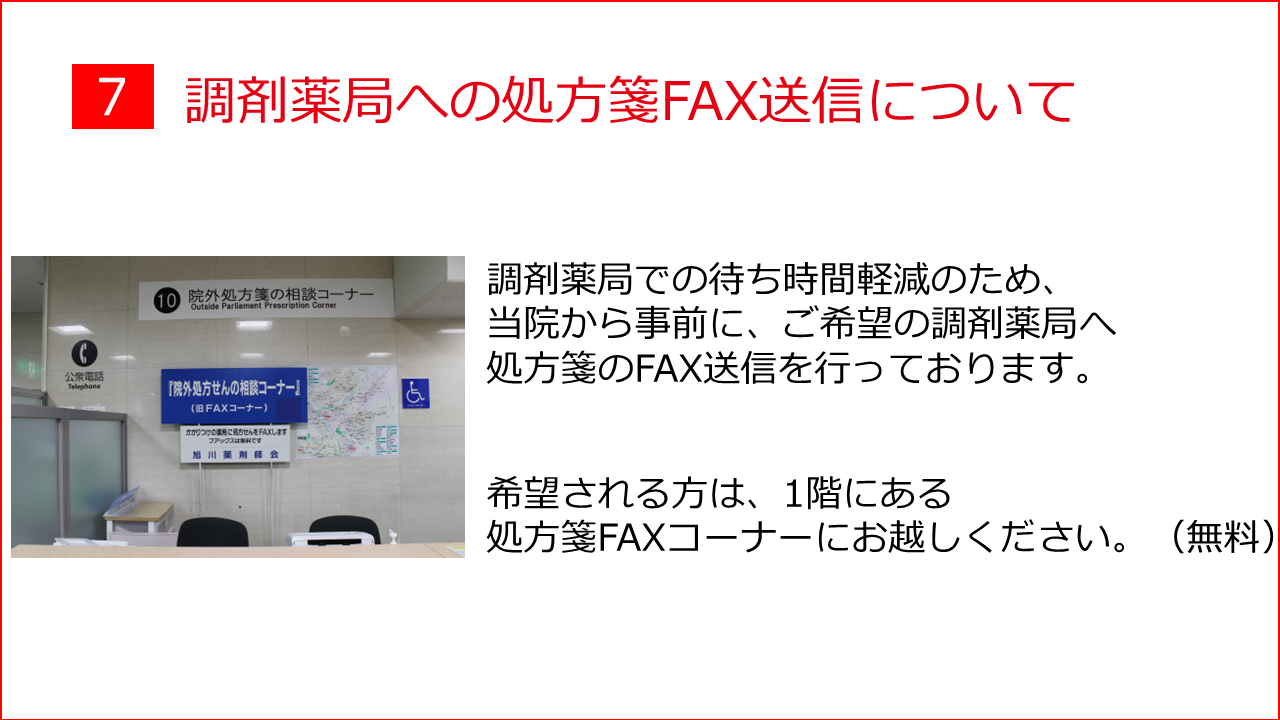 7.調剤薬局への処方箋FAX送信