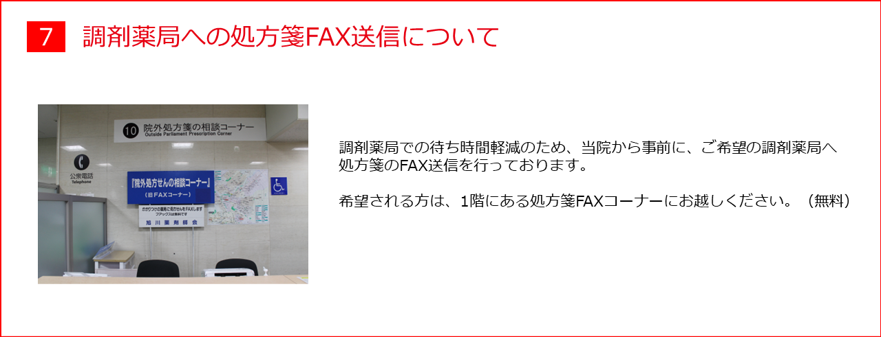 7.調剤薬局への処方箋FAX送信